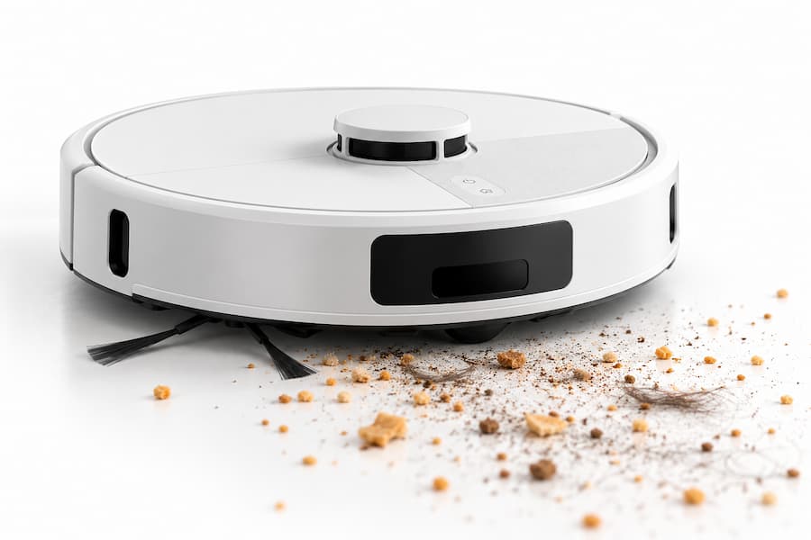 Roomba 115 Combo Blanco aspirando polvo y suciedad con 15.000 Pa